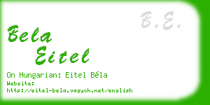 bela eitel business card